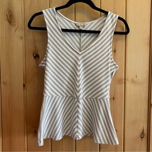 Banana republic chevron peplum sleeveless tank 8 sleeveless v neck